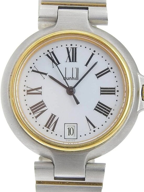 Dunhill Watches WhiteDial Stainless Steel Quartz Analog display Women
